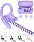 Fone de ouvido Bluetooth New Bee V5.1 72H Talk com estojo de 500mAh roxo