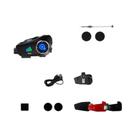 Fone De Ouvido Bluetooth Para Capacete De Moto Com Câmera Gravadora Sem Fio IP66 À Prova d'Água 360