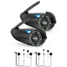 Fone de ouvido Bluetooth para motocicleta EJEAS Q8 2PC Upgrade Mesh 3.0