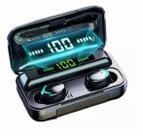 Fone de Ouvido Bluetooth Preto - Intra-auricular à Prova de Água Carregador de Celular TWS Fone de Ouvido Bluetooth Preto - Intra-auricular à Prova de Água Carregador de Celular TWS