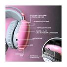 Fone de Ouvido Bluetooth Rosa com LED Fone de Ouvido Bluetooth Rosa com LED