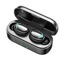 Fone de ouvido Bluetooth True Wireless preto com cancelamento de ruído