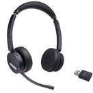 Fone de ouvido Bluetooth Yealink WH64 Hybrid com cancelamento de ruído de alcance de 150 m