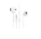 Fone De Ouvido Com Fio Ajuste de Volume e Microfone Branco P2 3.5mm Celular Notebook