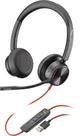 Fone de ouvido com fio Plantronics Poly Blackwire 8225 com microfone Boom