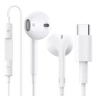 Fone de Ouvido Com Fio Tipo C Estéreo Microfone Controle USB-C