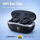 Fone De Ouvido Earclip, Não Cai da Orelha, Hifi Bluetooth Tws V6.0 Recarregável Basike BaFON229 Preto