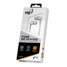 Fone de Ouvido ELG EP12WH 10 mm USB Microfone Branco