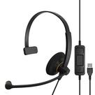 Fone de ouvido empresarial EPOS Sennheiser SC 30 USB ML com som HD
