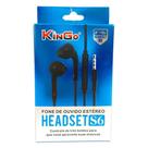 Fone de Ouvido Estéreo Cabo Headset S6 Preto Kingo Fone de Ouvido Estéreo Cabo Headset S6 Preto Kingo