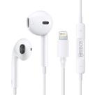 Fone de Ouvido fio Lightning Branco Hrebos Com Microfone e Controle de Volume Compatível Iphon Premium Custo Benefício