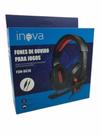 Fone de Ouvido Gamer Inova com Microfone, Som Estéreo e Conforto para Longas Sessões