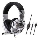 Fone De Ouvido Gamer Led Com Microfone Conexão P2 Camuflado - BMAX