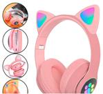 Fone de Ouvido Gatinho Estéreo Sem Fio Jogos Live USB