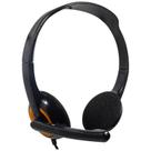 Fone de Ouvido Headset Talk Preto e Laranja Hs108 Tipo C Haste Ajustável OEX