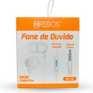 Fone de ouvido hrebos plug p3 branco hs-116