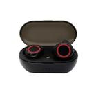 Fone De Ouvido In-ear Bluetooth Sem Fio Y50 Preto e Vermelho