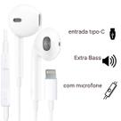 Fone de Ouvido In Ear com Microfone Controle de Volume Cabo Resistente