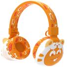 Fone de Ouvido Laranja Headset Sem Fio Bluetooth Orelhas