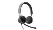 Fone de ouvido Logitech Zone com fio com cancelamento de ruído USB-C Graphite