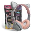 Fone de ouvido makebrinq style cat fone bluetooth polibrinq - cinza