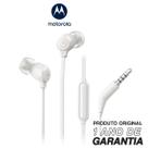 Fone De Ouvido Motorola Earbuds 3-S com Microfone Conexão P2 - Branco