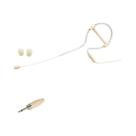 Fone De Ouvido Omnidirecional Ajustável Bege Com Microfone, Conector De 3,5mm, 3 Pinos, 4 Pinos E