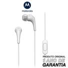 Fone De Ouvido Original Motorola Earbuds 2-S com Microfone - Branco