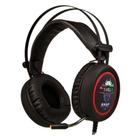 Fone de ouvido over-ear gamer Kp-401 com luz Led