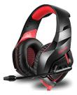Fone de ouvido over-ear gamer Onikuma K1-B black e red com luz LED