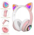 Fone De Ouvido Over-ear Gamer Sem Fio Cat Rosa Com Luz Led Fone De Ouvido Over-ear Gamer Sem Fio Cat Rosa Com Luz Led