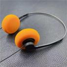 Fone de ouvido Over-Ear genérico AM17CD0FV0SUS com fio estéreo laranja