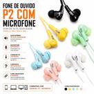 Fone De Ouvido P2 Com Microfone Intra Auricular Grave Forte PC Celular