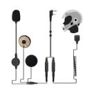Fone De Ouvido Para Capacete De Motocicleta, 2 Pinos, Rádio Bidirecional, Com Microfone Para Baofeng