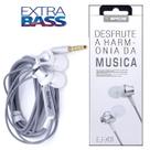 Fone De Ouvido Para Celular Original P2 Estéreo Extra Bass Intra-Auricular EJX01 Prata