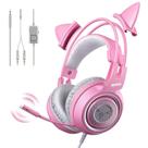Fone de ouvido para jogos SOMIC G951s rosa com microfone para PS4, Xbox, PC e muito mais Fone de ouvido para jogos SOMIC G951s rosa com microfone para PS4, Xbox, PC e muito mais