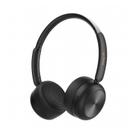 Fone de Ouvido Preto Sem Fio Bluetooth Headphone On-Ear Recarregável Áudio limpo Graves potentes e agudos nítidos