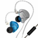 Fone de Ouvido Profissional KZ Zsn Cor Azul Com Microfone