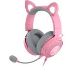 Fone de ouvido Razer Kraken Kitty V2 Pro com fio RGB 7.1 com microfone rosa