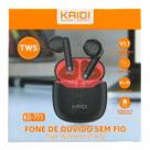 Fone De Ouvido Sem Fio Bluetooth Wireless Kaidi KD-771 Preto Fone De Ouvido Sem Fio Bluetooth Wireless Kaidi KD-771 Preto