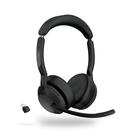 Fone de ouvido sem fio Jabra Evolve2 55 com cancelamento de ruído preto