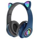 Fone De Ouvido Sem Fio Orelha De Gatinho Gato Headphone Led Sem Fio Com Microfone