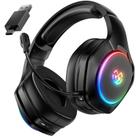Fone de ouvido sem fio para jogos Tatybo para PS4, PS5, PC com microfone 30H+