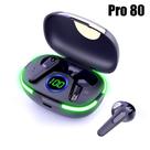Fone de ouvido sem fio PRO 80, redução de ruído, esportes, corrida, música, esports