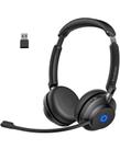 Fone de ouvido sem fio Rownfusny R02U com microfone Bluetooth 5.3 preto