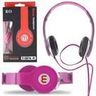 Fone de Ouvido Stereo Headphone Rosa.