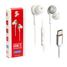 Fone De Ouvido Tipo C Com Microfone Para Smartphone Branco