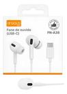Fone De Ouvido Usb-c 'gold Pro Fn-a38 Com Microfone Branco