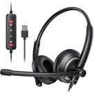 Fone de Ouvido USB com Fio Awatrue EH05-U - com Microfone e Cancelamento de Ruído