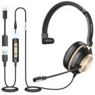 Fone de ouvido USB Wantek Type-C/USB/3,5 mm Jack 3 em 1 com microfone